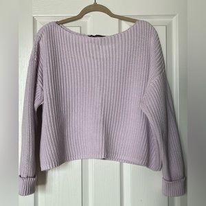 French Connection Mozart Round Neck Jumper, Lavender Frost Color, Size S